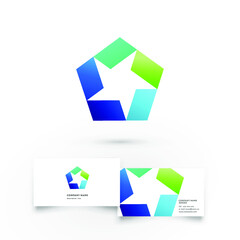 Modern icon design logo element with business card template. Best for identity and logotypes.