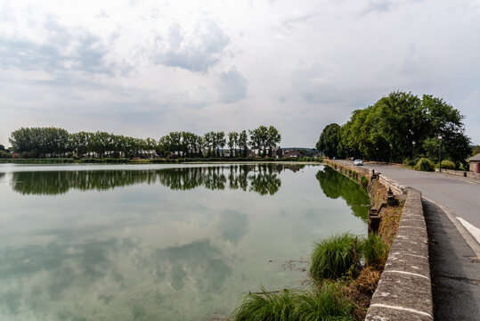 View of the lake of Comburg, French Brittany
