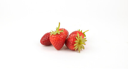 strawberry in high definition on white background