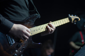 Fototapeta na wymiar guitar at a concert