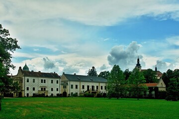Fototapeta na wymiar Czech Republic-view of Castolovice castle and its surroundings