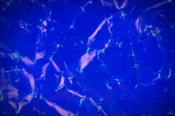 Crumpled blue paper background .Close up