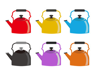 やかんのベクターイラスト　ケトル　キッチン用品