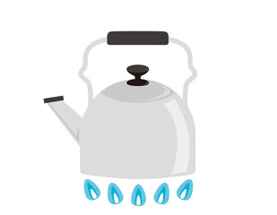やかんのベクターイラスト　ケトル　キッチン用品
