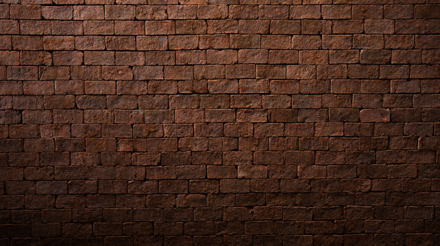Old red brick wall in dark and light texture background vintage photo hi resolution