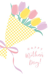vector background with a bouquet of tulips for banners, cards, flyers, social media wallpapers, etc.
