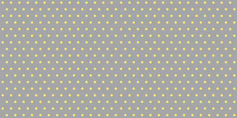 Polka dot yellow gray seamless pattern. Abstract vector geometric background. Trendy minimal ornament for wrapping paper, wallpaper, fabric print