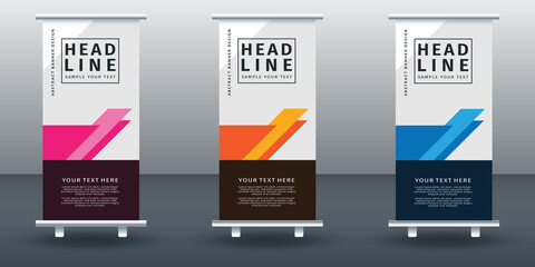 Roll up banner set design template design. Modern Design. Geometric Banner Vector illustration