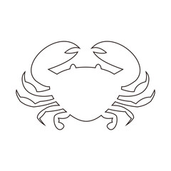 Crab icon vector illustration sign