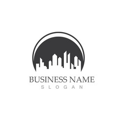 city skyline logo vector illustration template