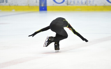 Boy figure skating