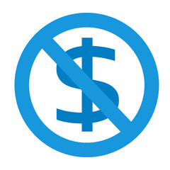 Dollar stop sign. Clipart image