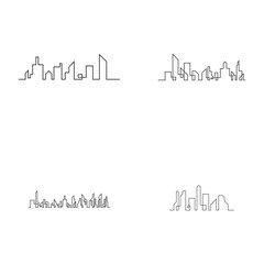 Fototapeta na wymiar city skyline logo vector illustration template
