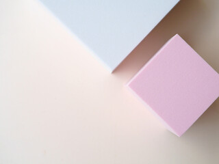 Pastel colored display composition for background For advertising work And promoting products