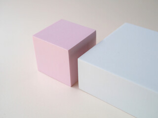 Pastel colored display composition for background For advertising work And promoting products