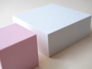 Pastel colored display composition for background For advertising work And promoting products