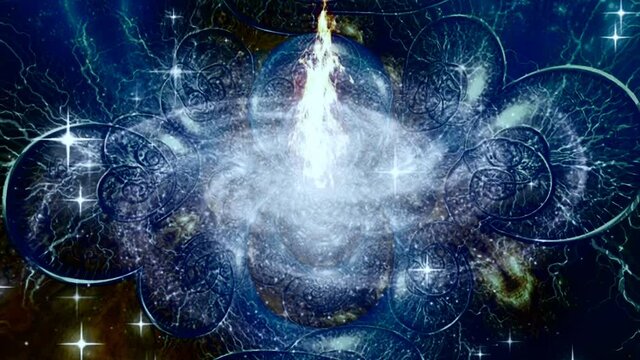Eternity. Time spiral fractal in space. High quality footage