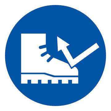 Steel Toe Shoes Symbol Sign ,Vector Illustration, Isolate On White Background Label. EPS10