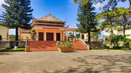 View of the museum in the city of Pleiku. Park in the center. Gia Lai. Vietnam. South-East Asia