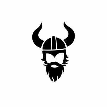 Vector illustration of Viking with Helmet, 
for mascot sport logo badge label sign poster 
emblem patch t-shirt printing. Vector Logo