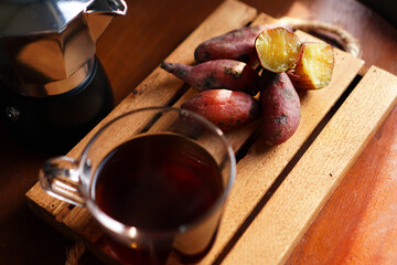 Boiled sweet potatoes 