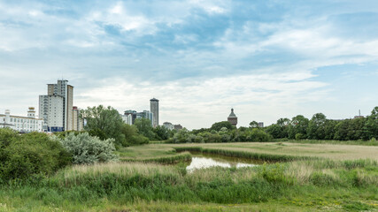 Urban landscape in Vlissingen, Netherlands -nature near the town center