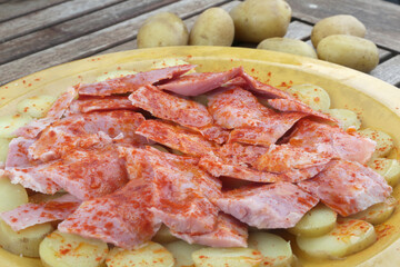 Typical spanish food known as lacon