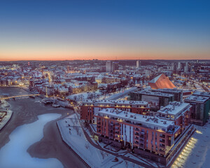 view of the winter  city