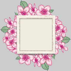 Floral wedding invitation elegant card template