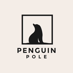 Penguin logo design  Vector illustration