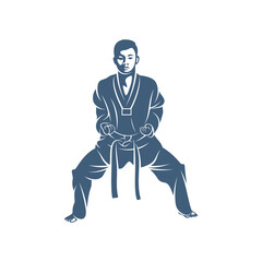 Taekwondo design vector illustration, Creative Taekwondo logo design concepts template, icon symbol