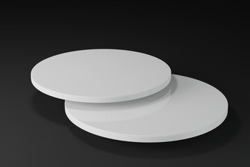 3d rendering empty template podium display mockup for product placement in minimal design. Online background advertising