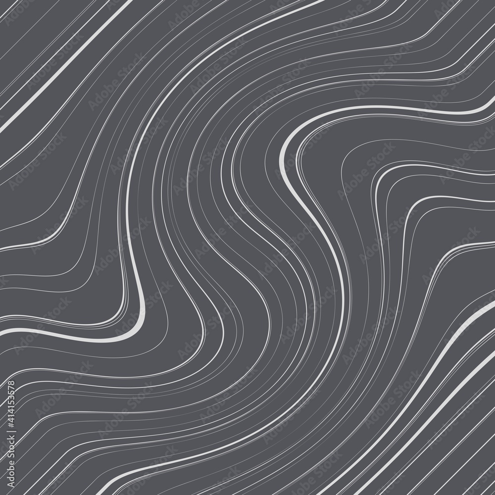 Wall mural geometry abstract background with stripes. curved lines.