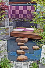 A tranquil Japanese retreat with water feature