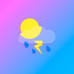 sun and rain and lightning