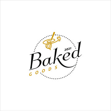 bakery badge logo baked goods emblem stamp for food industry graphic design template
