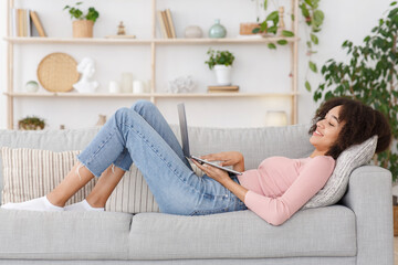 Relax with gadget, watching videos and chatting in social networks