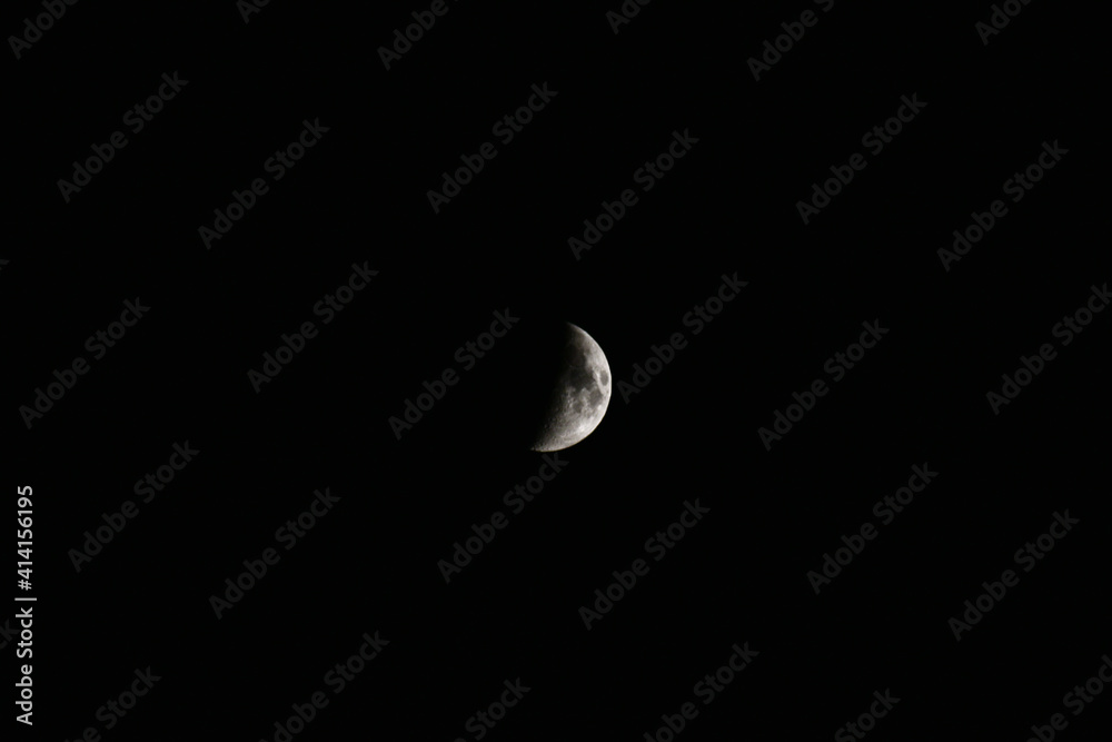 Sticker waxing crescent moon the night sky