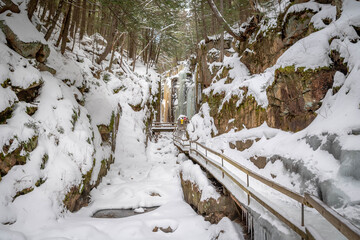 The Flume Gorge in winter