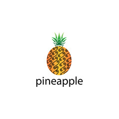 Pineapple fruit vector logo illustration icon design clip art