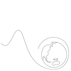World globe on white background, vector illustration