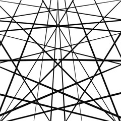 Obraz premium Asymmetrical texture with random chaotic diagonal lines. Overlay texture for your beauty design. Grain Urban Dust Distress. Black and white. Abstract geometric pattern. 