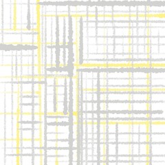 Abstract pattern with horizontal and vertical chaotic stripes. Yellow gray background.