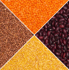 set of cereals. Healthy vegetarian food