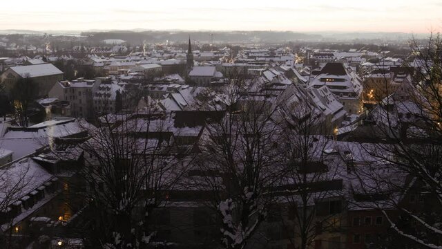 Zeitraffer der Stadt Pirna im Winter