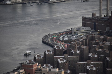 Obraz premium New York Manhattan Skyline traffic