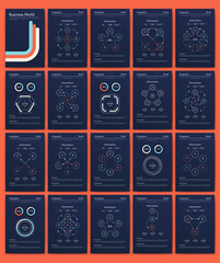 Modern infographic vector elements for business brochures. Use in website, corporate brochure, advertising and marketing..