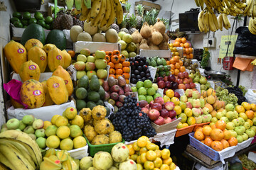 Etal de fruits à Lima, Pérou