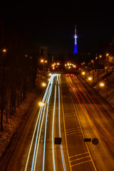 panorama of Nizhny Novgorod at night