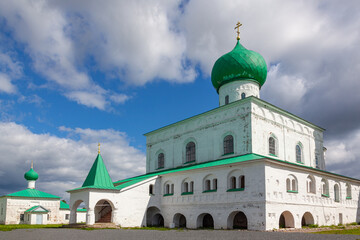 The Cathedral of the Life-Giving Trinity in the Alexander-Svirsky Monastery - old Russian Orthodox monastery situated in the Leningrad Oblast, Russia